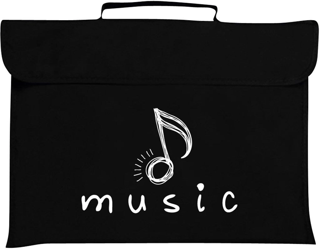 TRAGTASCHE TragetascheTasche Bag Nylon schwarz Notenmotiv Achtelnote