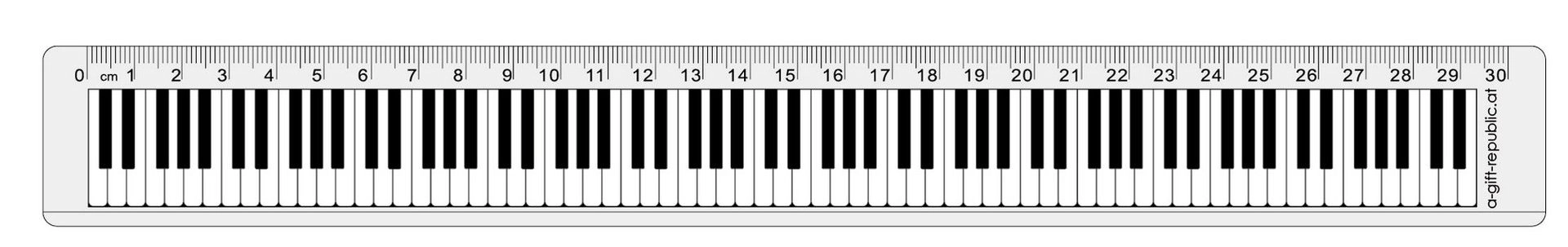 Lineal 30 cm, Noten & Notenlinien, transparent