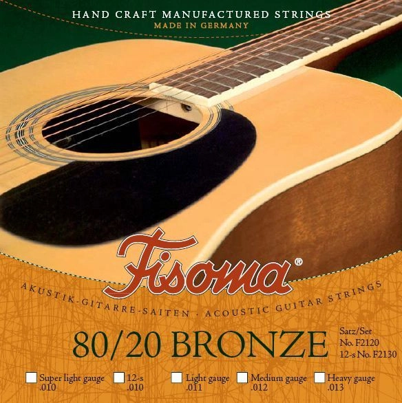 Fisoma F2120/M Akustik Saiten Phosphorbronze umsponnen 6 Strings, 012-.051