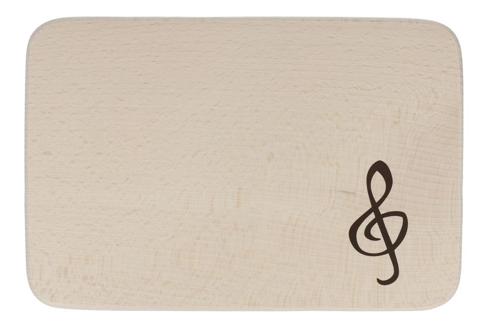 Schneidbrett bedruckt mit Violinschlüssel Chopping Board aus Buchenholz