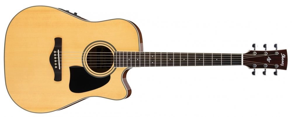 Ibanez AW70ECE-NT Akustikgitarre mit Pickup, massive Sitka-Fichtendecke