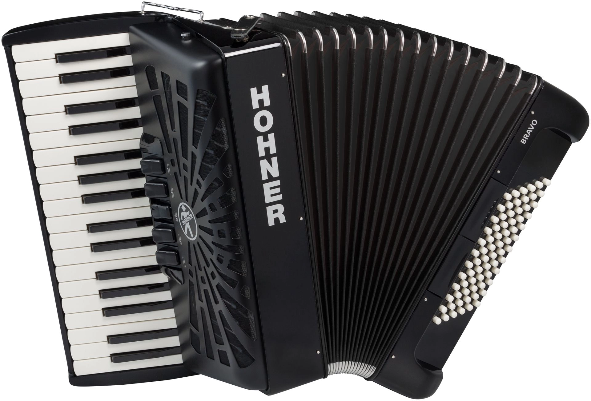 Hohner Bravo III 72 - schwarz HOA16622 72 Bässe, Silent Key