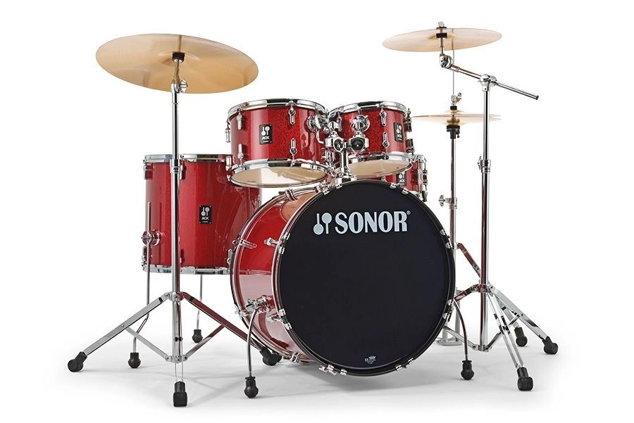 Sonor AQX Stage Schlagzeug Red Moon Sparkle 22/10/12/16 Snare