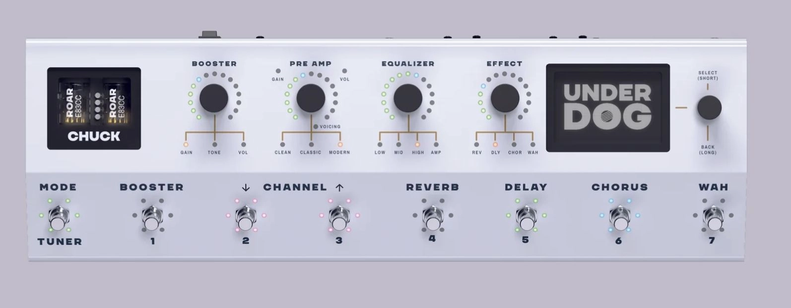 Underdog Chuck Röhren-Multieffekt im Pedal-Format