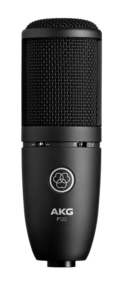 AKG P120 Studio Mikrofon, Großmembranmikrofon, Niere, Low-Cut, grau
