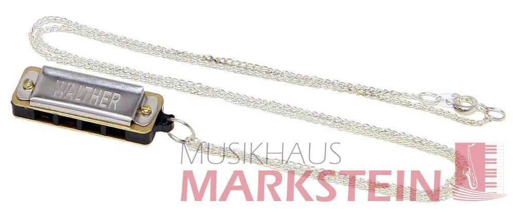 Walther Mundharmonika Miniatur C-Dur , 8-stimmig mit Kette