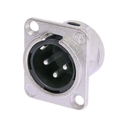 XLR Neutrik NC3MD-L-1, XLR 3-polige Einbaustecker, male, vernickelt