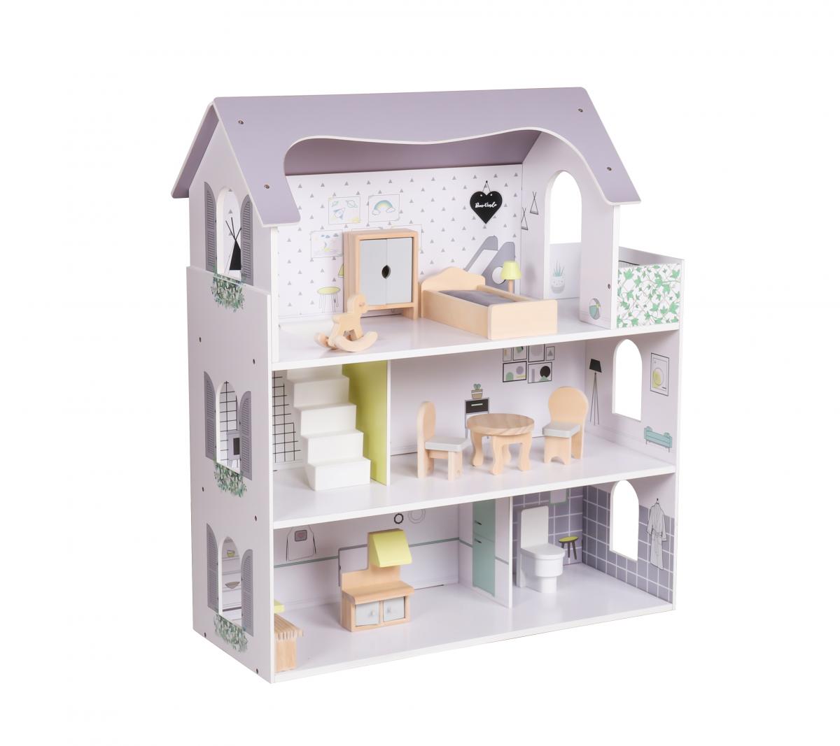 Puppenhaus Anna Villa möbliert 3 Etagen