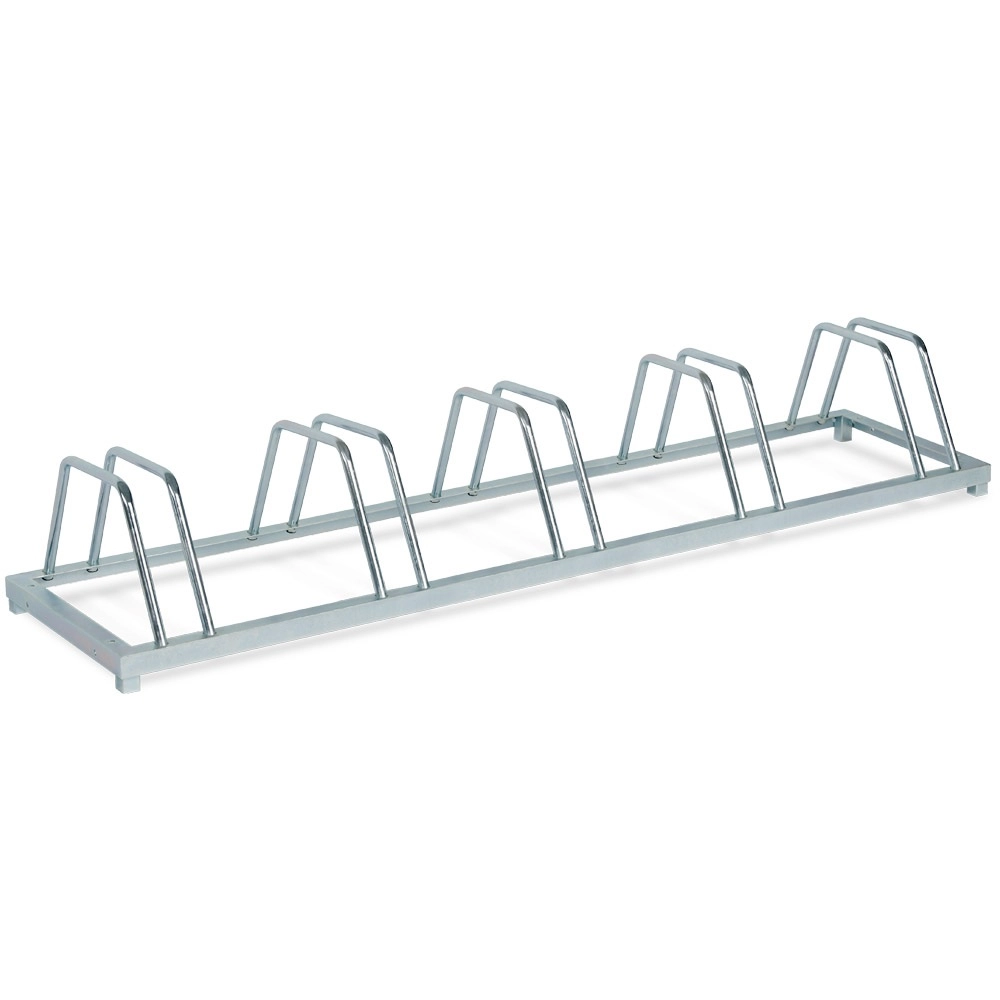 Fahrradständer BxTxH 1580x390x250 mm, verzinkte Stahlkonstruktion, Einstellplatz für 5 Fahrräder