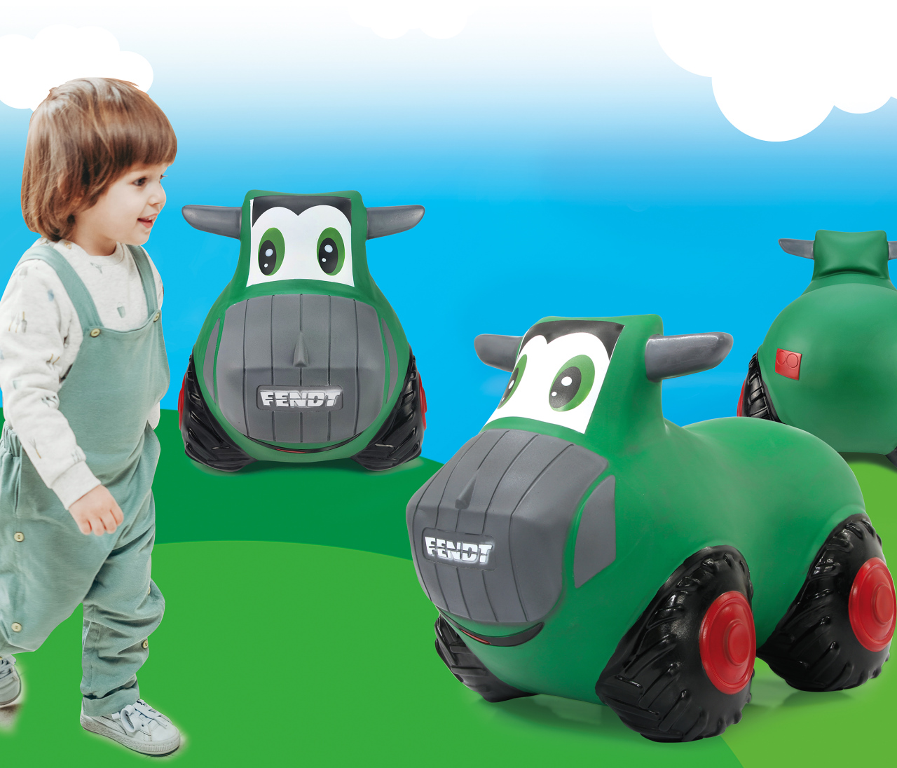 JAMARA Fendt Hüpftraktor mit Pumpe