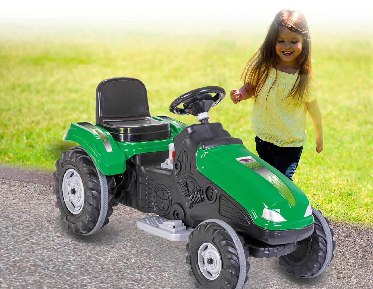 JAMARA Ride-on Traktor Big Wheel 12V grün