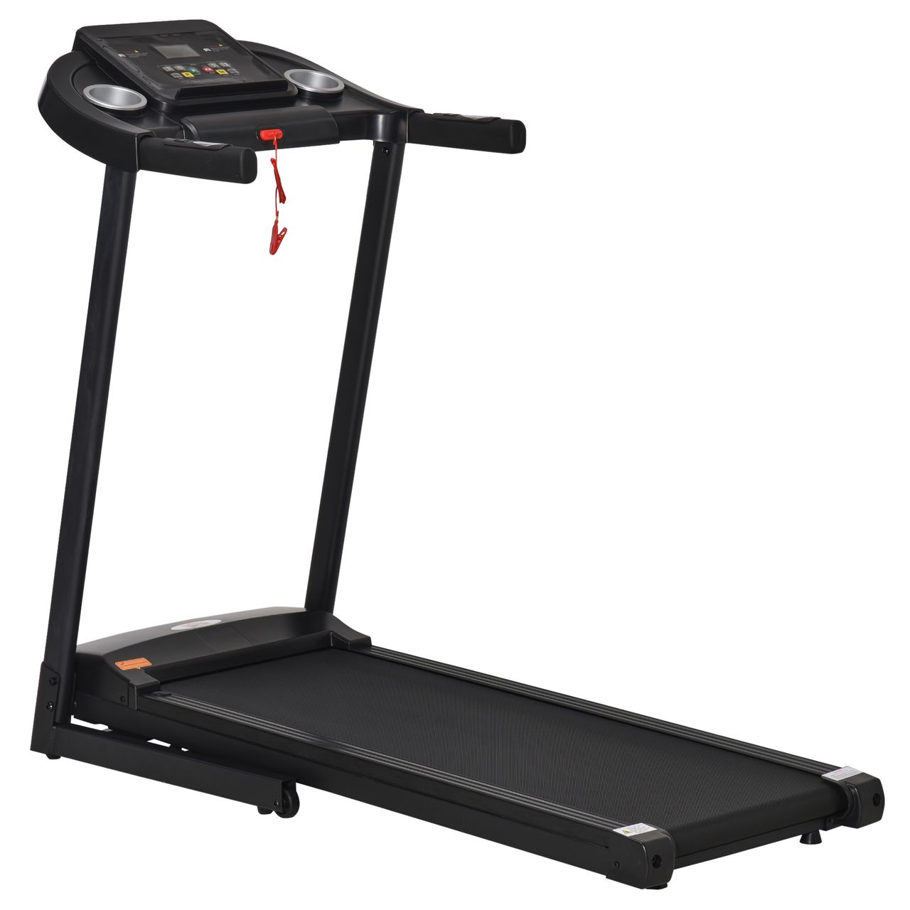 Laufband Klappbar elektrisch 500 W 1-12 km/h LED-Display Schwarz 134 x 60 x 118 cm
