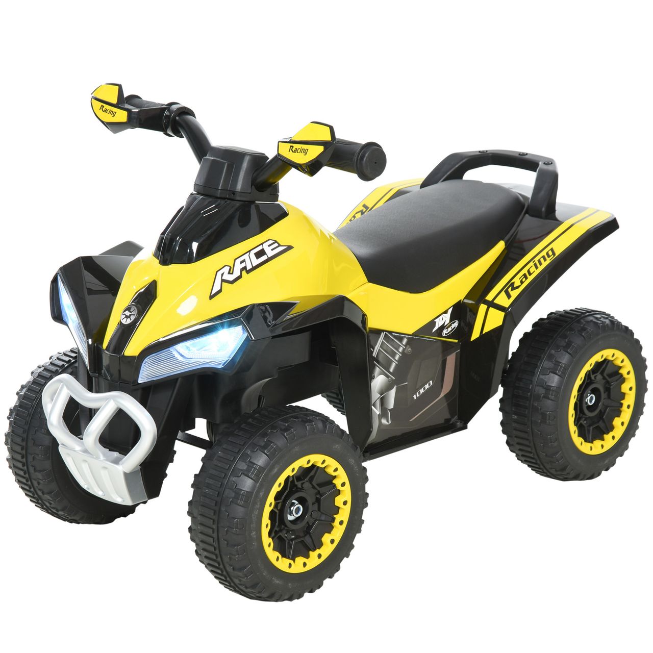 Kinder Rutschauto Tretauto mit Füßen rutschen Kinderauto Kinderfahrzeug für 18-36 Monate Licht Musik Kunststoff Stahl Gelb 67,5 x 38 x 44 cm