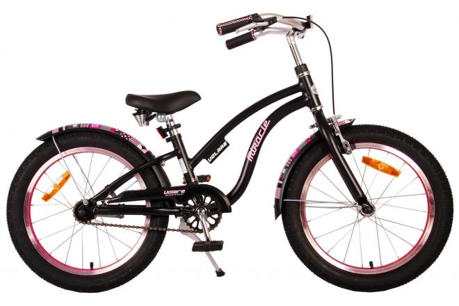 Miracle Cruiser Kinderfahrrad - Mädchen - 18 Zoll - Mattschwarz - Prime Collection