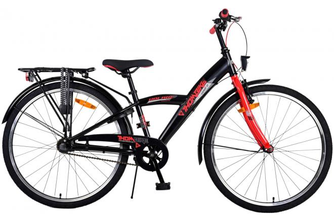 Thombike Kinderfahrrad - Jungen - 26 Zoll - Schwarz Rot - 3 Gänge