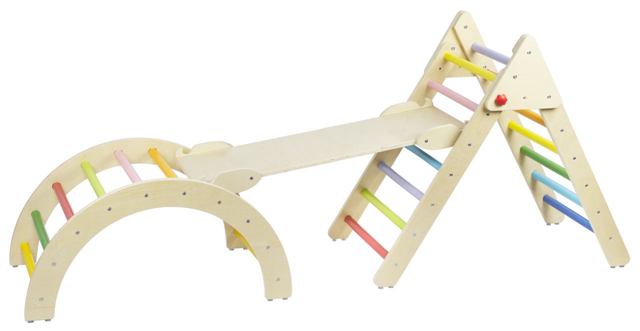 3-in-1 zusammenklappbares Regenbogen-Kletterset