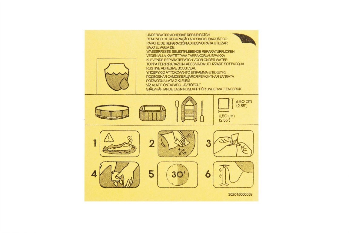 Wasserfeste selbstklebende Reparaturflicken 6,5 x 6,5, cm 10 Stück