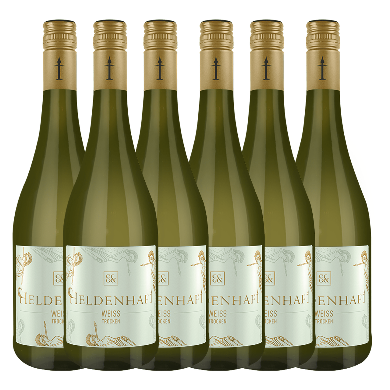 Heldenhaft Weiß Qualitätswein trocken 0,75L 6er Karton
