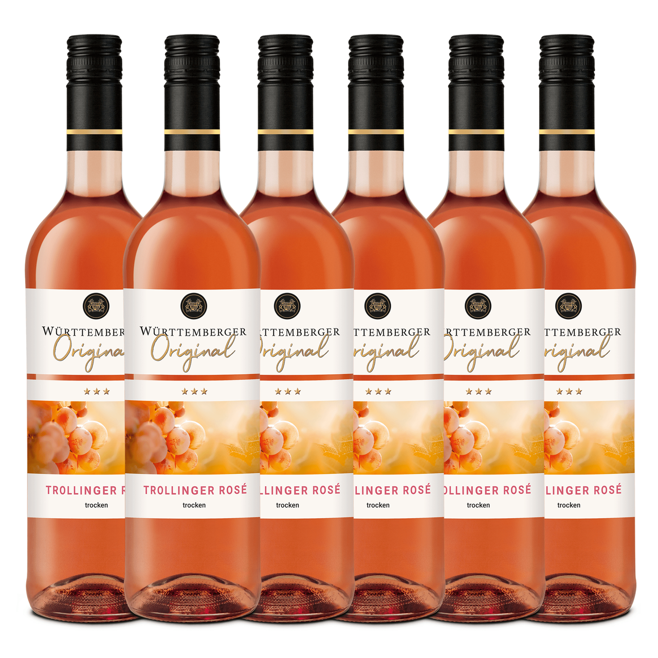 Württemberger Original Trollinger Rosé Qualitätswein trocken 0,75L 6er Karton
