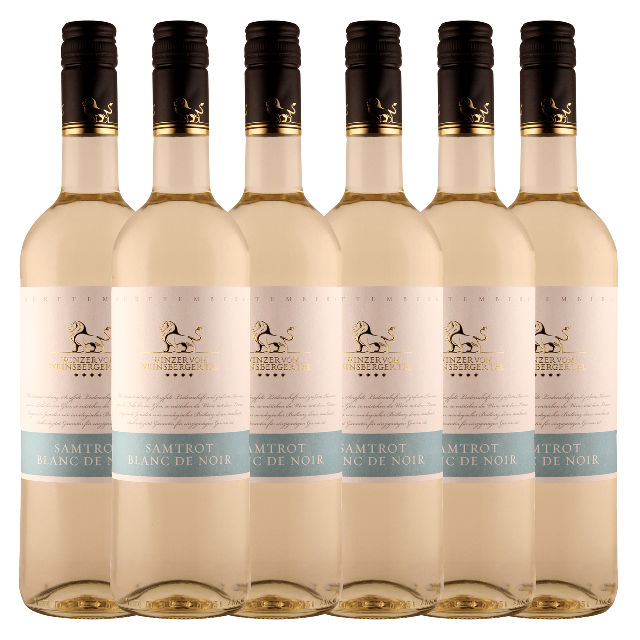 Winzer vom Weinsberger Tal Samtrot Blanc de Noir Qualitätswein 0,75 l 6er Karton