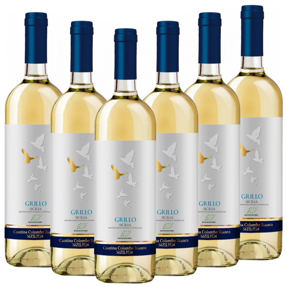 Bio-Grillo Sicilia DOC Colomba Bianca Italien  trocken - 6er Karton