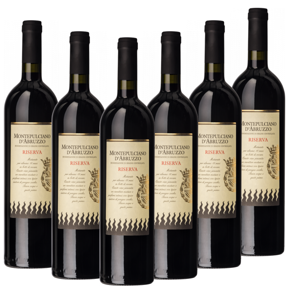 Montepulciano d Abruzzo Riserva DOC Fiamme Nere Italien  trocken - 6er Karton