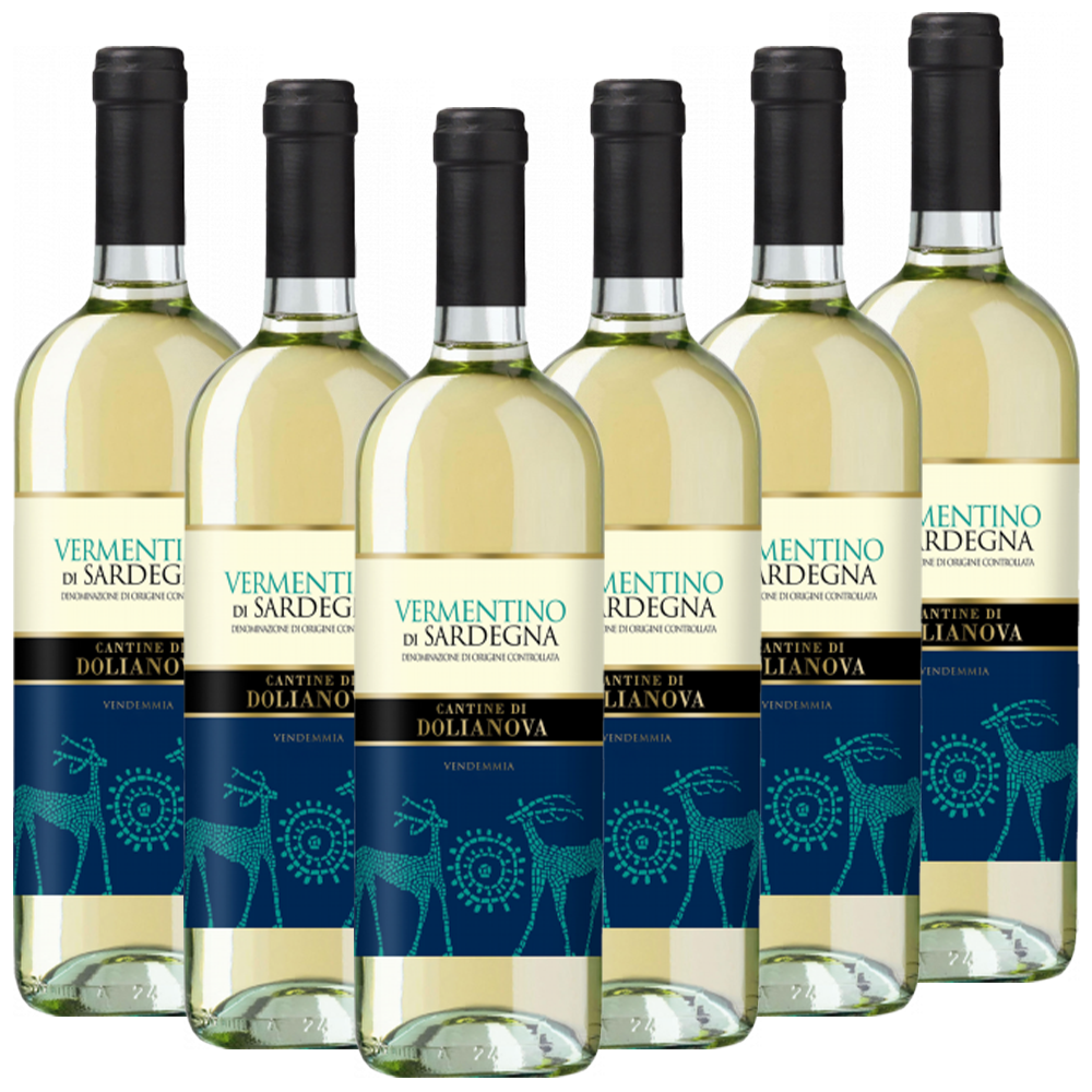 Vermentino di Sardegna DOC Dolianova Italien  trocken - 6er Karton