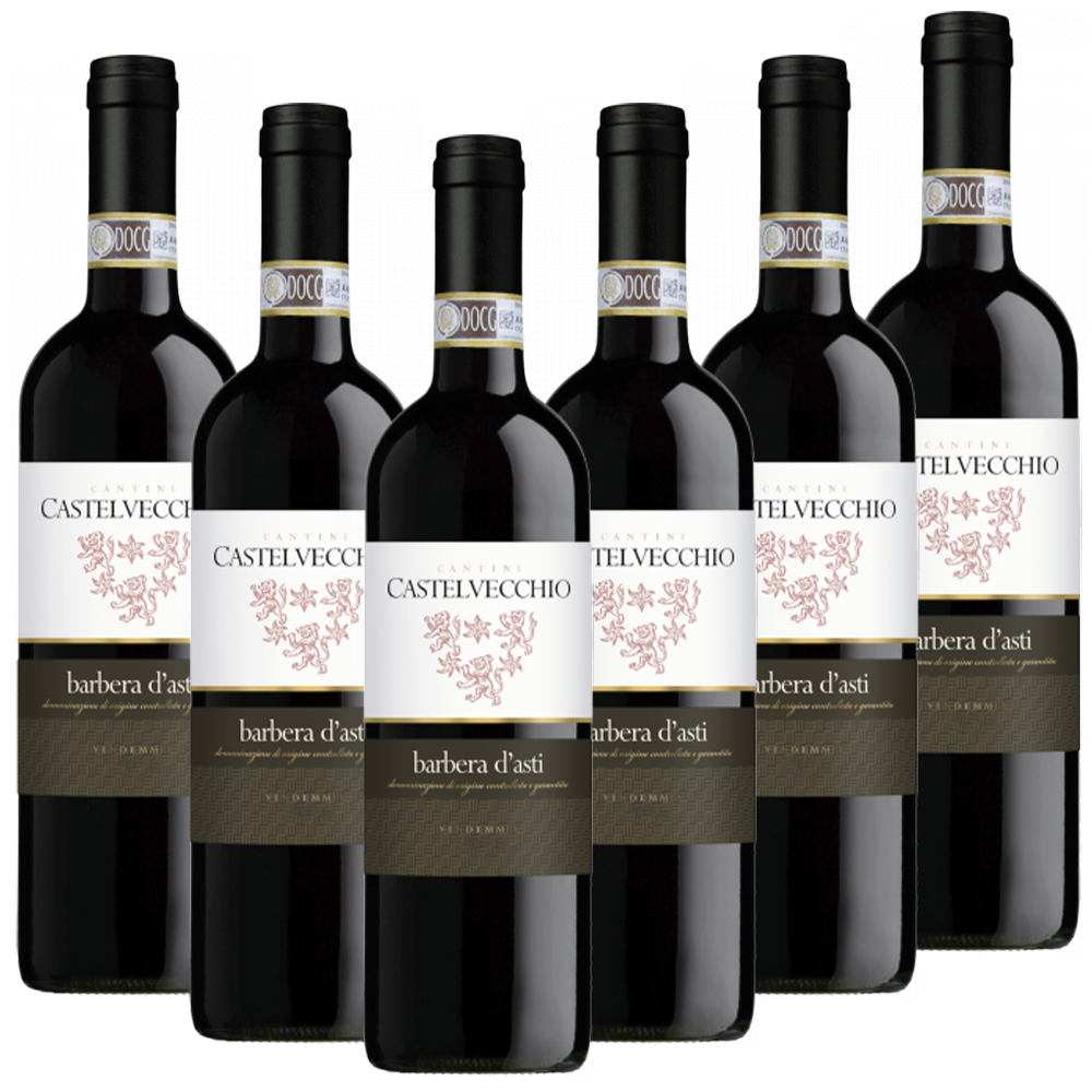 Barbera Asti DOCG Barrique Castelvecchio Italien  trocken - 6er Karton