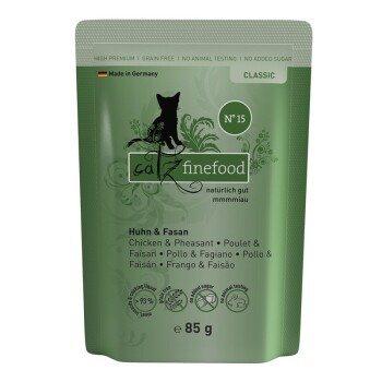 Catz finefood Nassfutter Katze Classic Adult 8x85 g No. 15 Huhn und Fasan