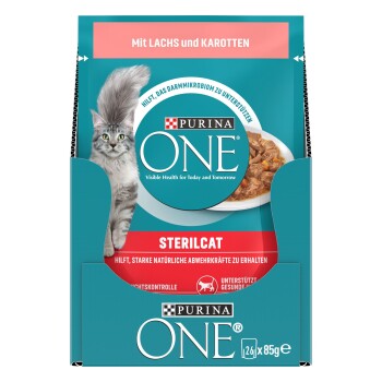 Purina ONE Sterilcat 26x85g mit Lachs und Karotten