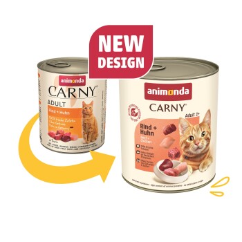 animonda Carny Nassfutter Katze Adult Rind und Huhn 6x800 g