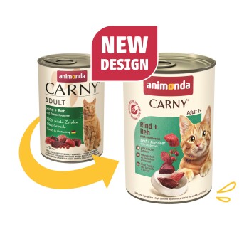 animonda Carny Nassfutter Katze Adult 6x400 g Rind, Reh & Preisselbeeren