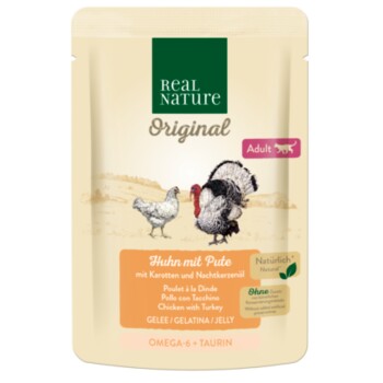 REAL NATURE Original Adult 12x85g Huhn mit Pute, in Gelee