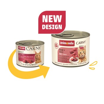 animonda Carny Nassfutter Katze Adult Rind und Herz 6x200 g
