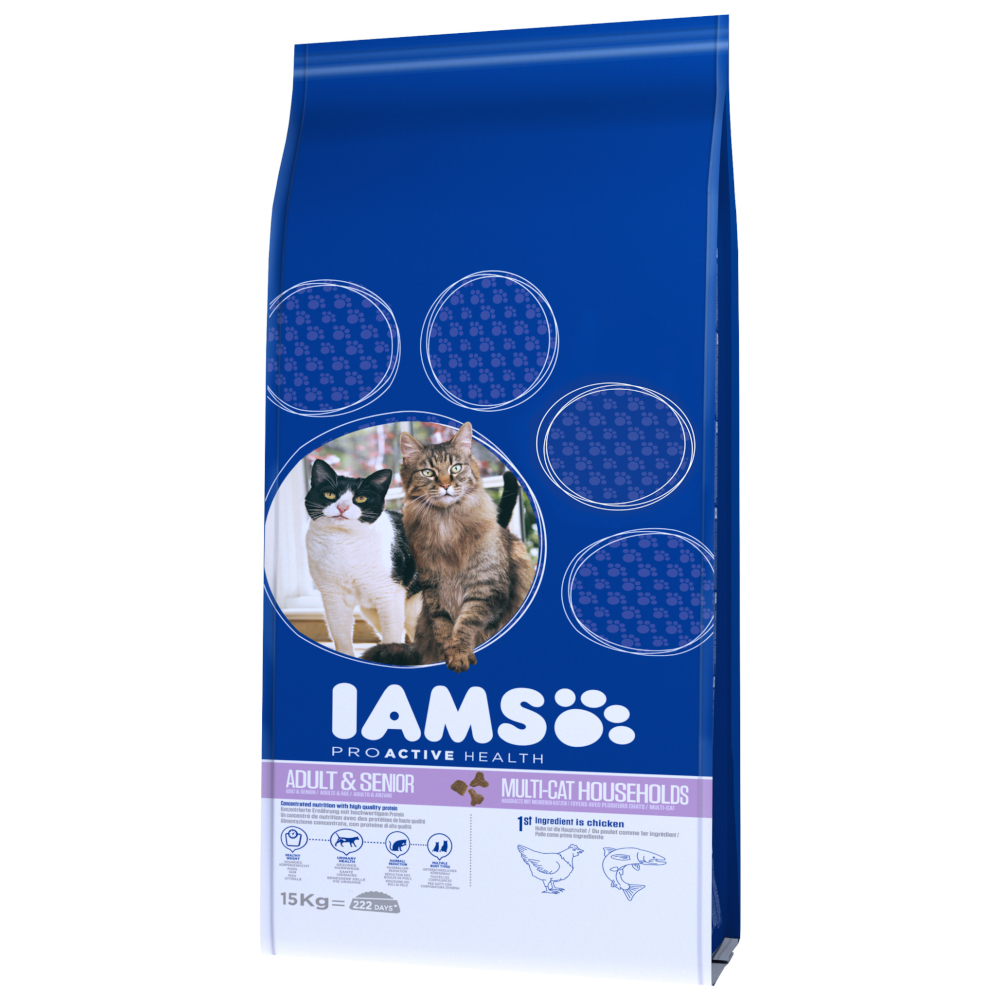 IAMS Multi-Cat Adult Huhn,Lachs 15 kg