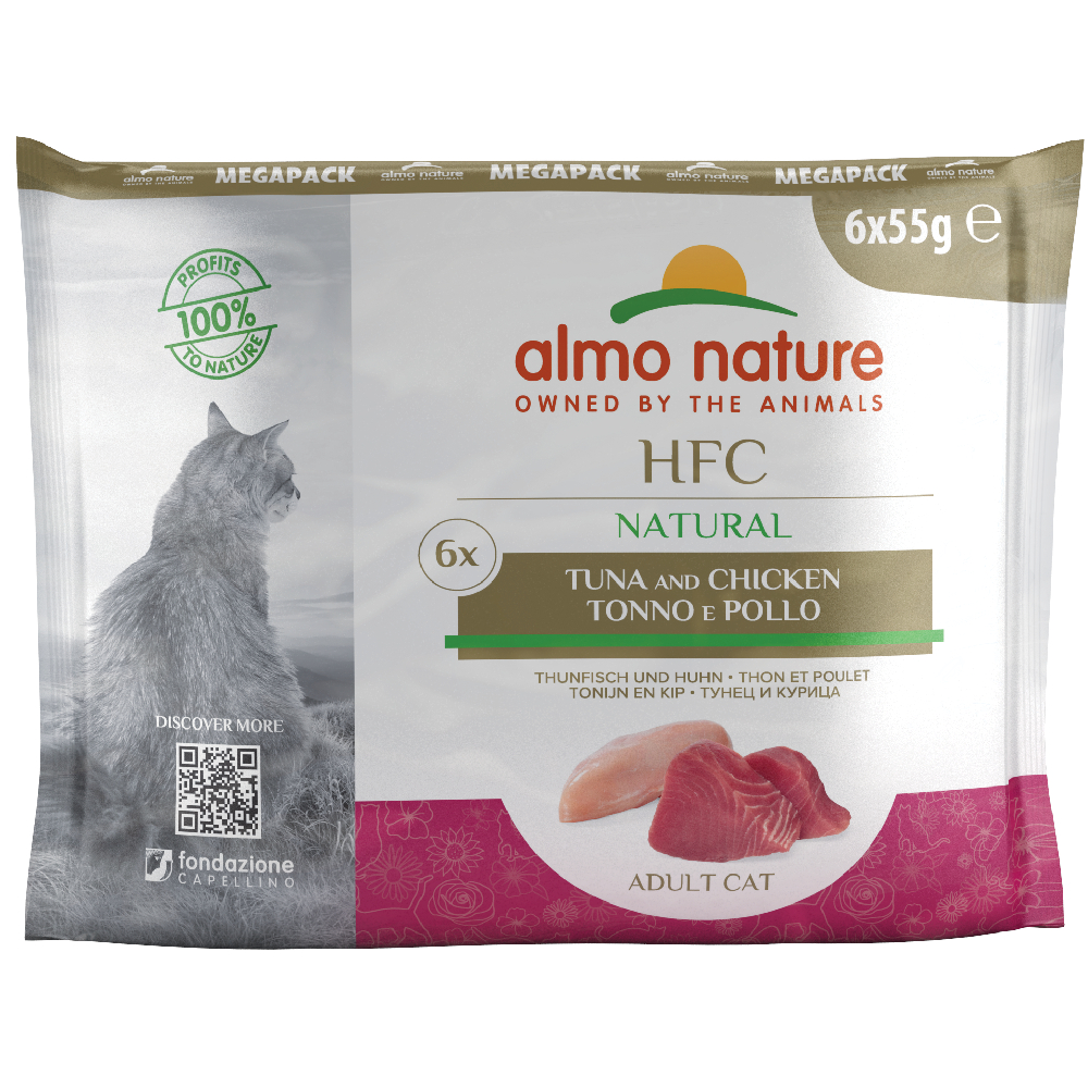 Almo nature HFC 6x55g Thunfisch und Huhn