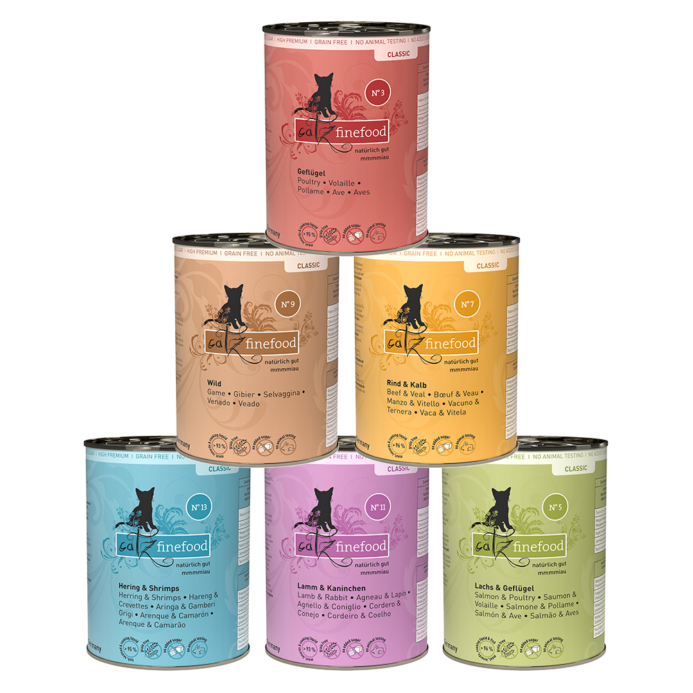 Catz finefood Nassfutter Katze Classic Adult 6x400 g Multipack 1