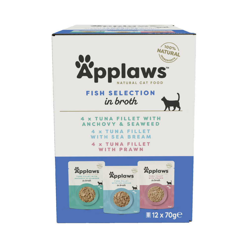 Applaws Nassfutter Katze Adult Multipack Fischvariation 12x70 g
