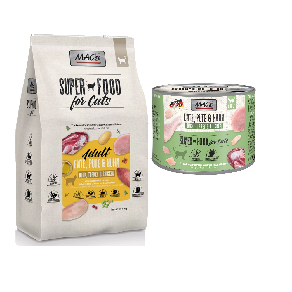 MAC's Superfood for Cats Adult Ente, Pute & Huhn 1,5kg
