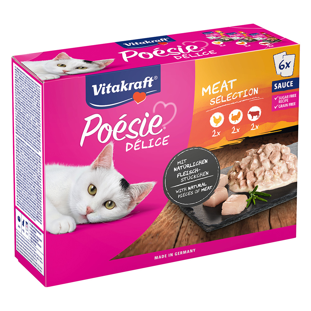 Vitakraft Poésie Delice Adult 6x85g Fleisch, in Sauce