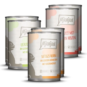 MjAMjAM Nassfutter Katze Adult, Mixpaket 6x400 g Mixpaket 1