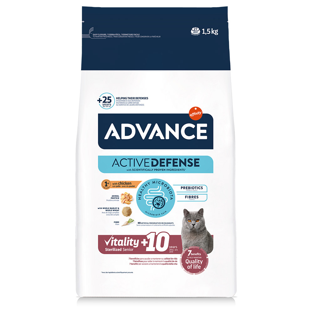 ADVANCE Sterilized - Kroketten für sterilisierte Katzen Senior mit Huhn und Gerste 1,5kg