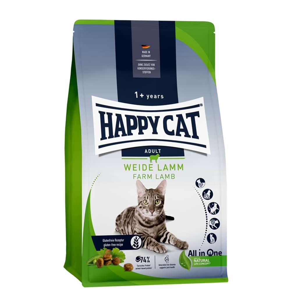 HAPPY CAT Culinary Trockenfutter Katze Adult, Weide-Lamm 4 kg