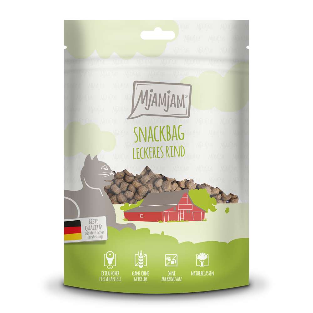 MjAMjAM Snackbag 125g Rind pur