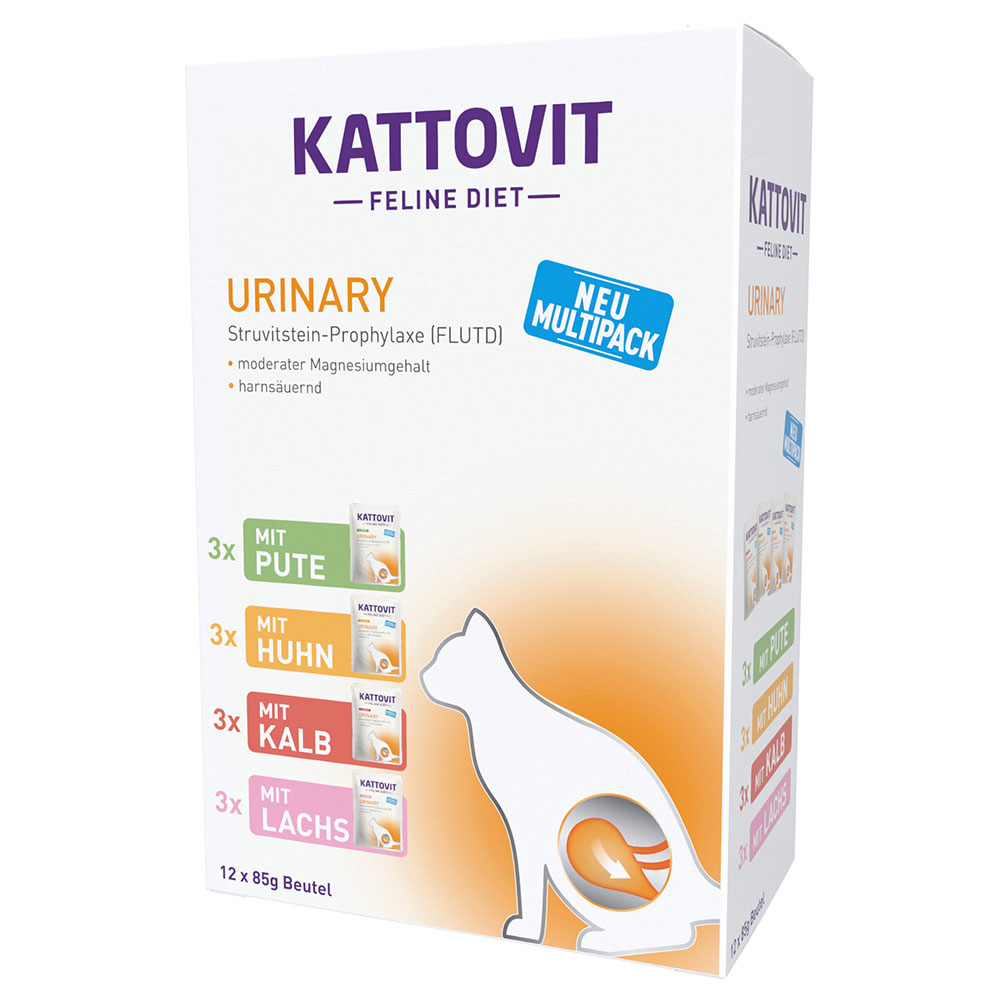 KATTOVIT Feline Diet Nassfutter Katze Urinary Multipack in Sauce 12x85 g