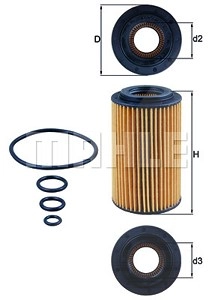 MAHLE ORIGINAL Ölfilter OX 153/7D Motorölfilter,Filter für Öl MERCEDES-BENZ,CHRYSLER,PUCH,E-Klasse Limousine (W211),C-Klasse Limousine (W203)