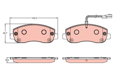 TRW Bremsbelagsatz GDB1910 Bremsbeläge,Bremsklötze OPEL,RENAULT,NISSAN,Movano B Kastenwagen (X62),Movano B Bus (X62)