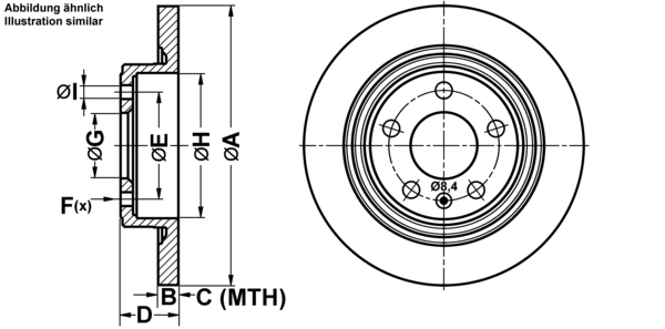 ATE Bremsscheibe 24.0112-0189.1 Bremsscheiben,Scheibenbremsen OPEL,CHEVROLET,DAEWOO,Astra J Sports Tourer (P10),ASTRA J,ZAFIRA TOURER C (P12)