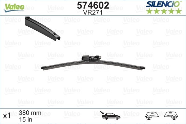 VALEO Scheibenwischer 574602 Wischblatt,Wischerblätter VW,SEAT,TIGUAN (5N_),TIGUAN (AD1),Tiguan Allspace (BW2),Touareg (CR7),Leon ST (5F8)