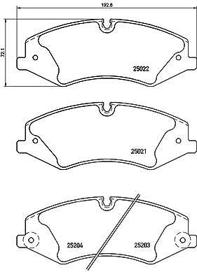 BREMBO Bremsbelagsatz BREMSBELÄGE, RICHTUNGSGEBUNDEN P 44 022 Bremsbeläge,Bremsklötze LAND ROVER,Range Rover Sport (L320),Discovery IV (L319)